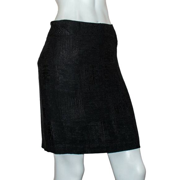 vtg Helmut Lang Size 4 Black Textured pencil Skirt Made in USA - Picture 2 of 9